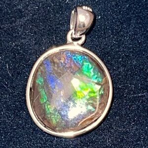 NWOT  RARE ammonite pendant in sterling silver